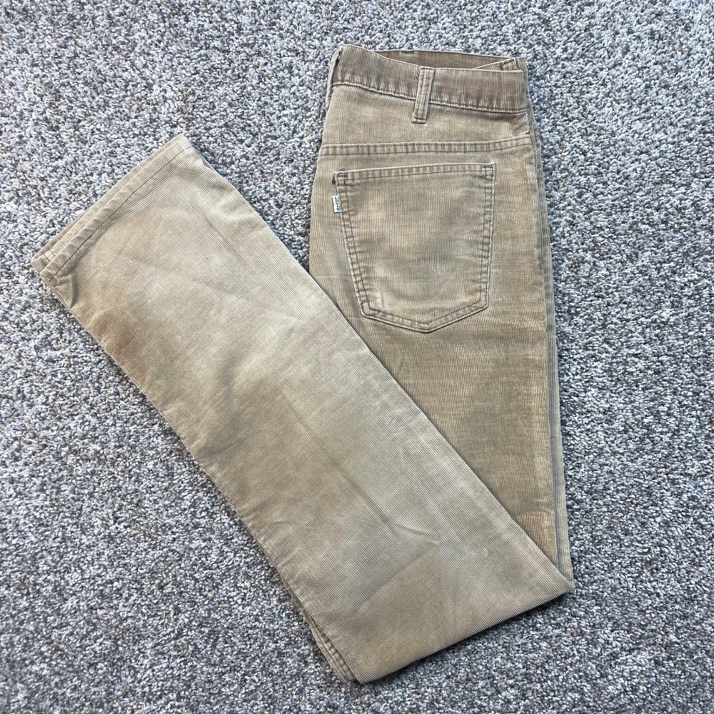 Vintage Levi's‎ 519 Men's 30x34 Pants USA Made Brown Corduroy Straight Leg Jeans